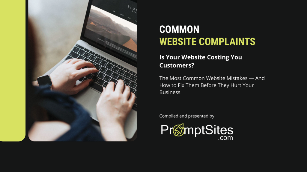 Common Website Complaints PromptSites.com 1